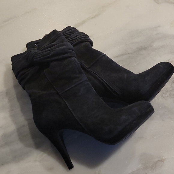 Geox black suede platform boots, size 41 - Picture 1 of 6